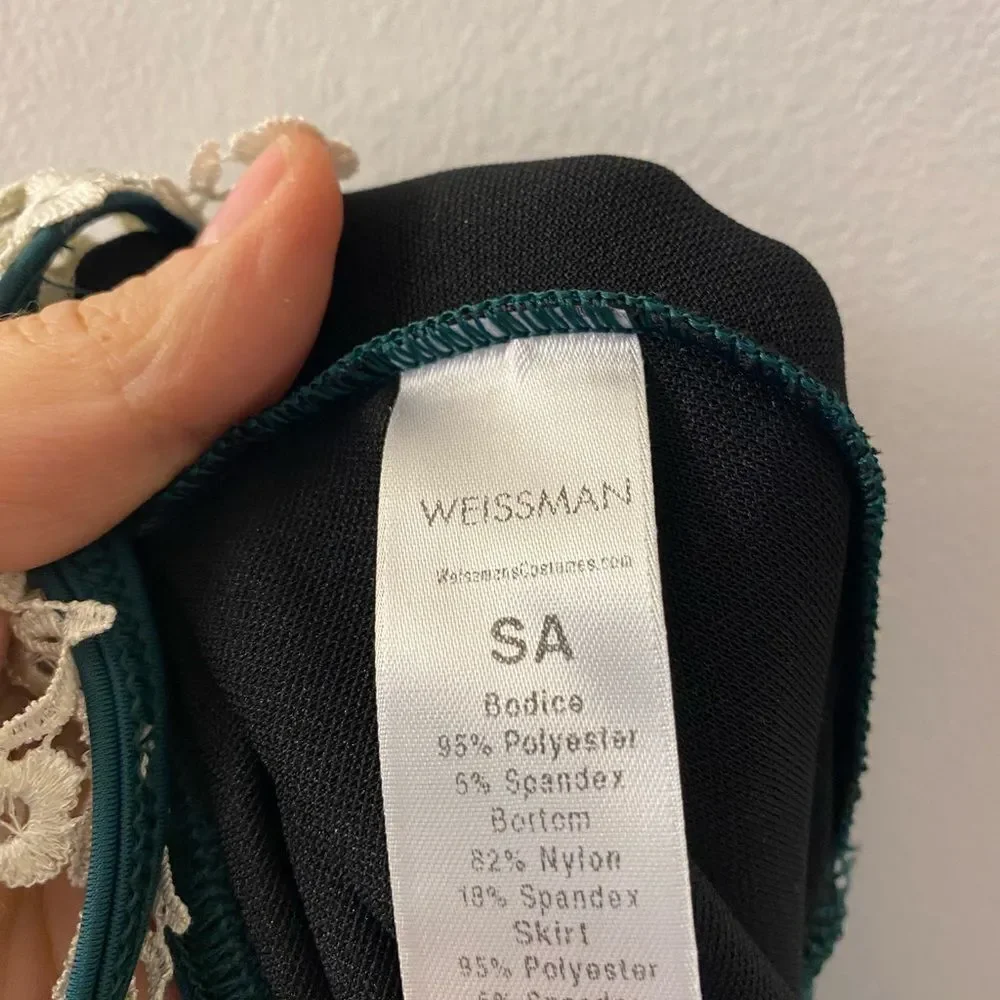 WEISSMAN Dance costume maxi dress lyrical Emerald green I Found You 11001 SA